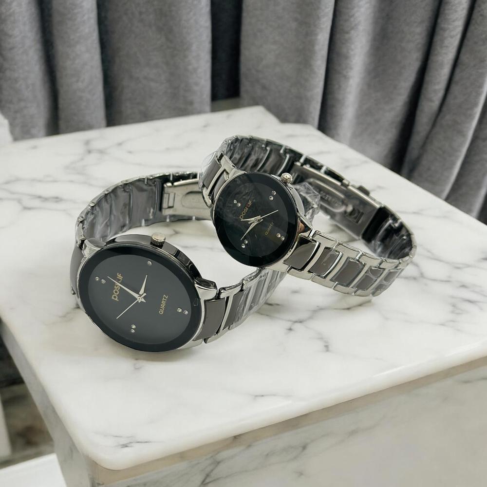 POSITIF Premium Couple Watch Set – Elegant Matching Timepieces for Him & Her
