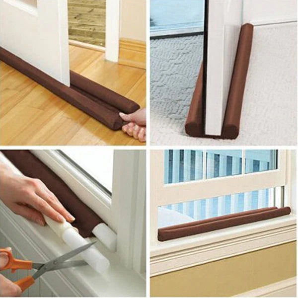 Twin Door Draft Stopper – Foam Seal for Cold Air, Dust & Insect Block