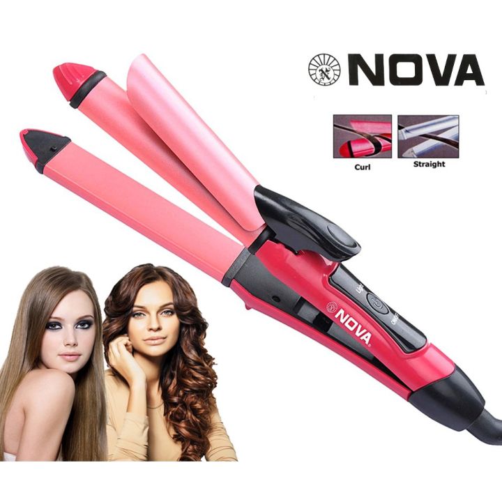 Nova Professional 2-in-1 Hair Straightener & Curler