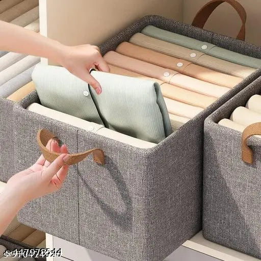 Foldable Wardrobe Storage Box – Clothes Organizer with 2 Side Handles
