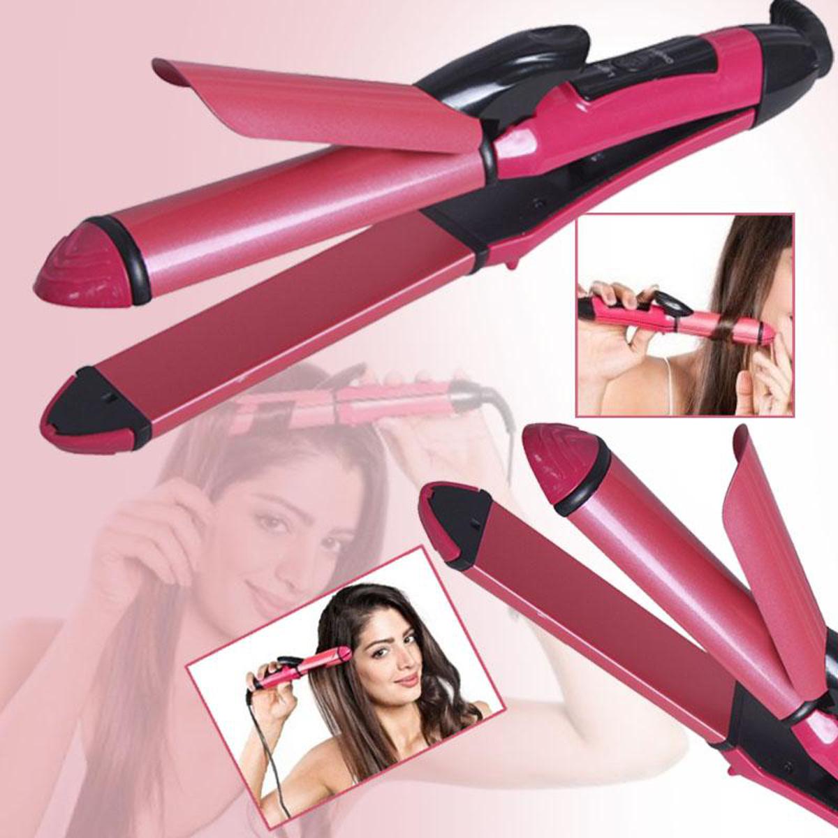 Nova Professional 2-in-1 Hair Straightener & Curler