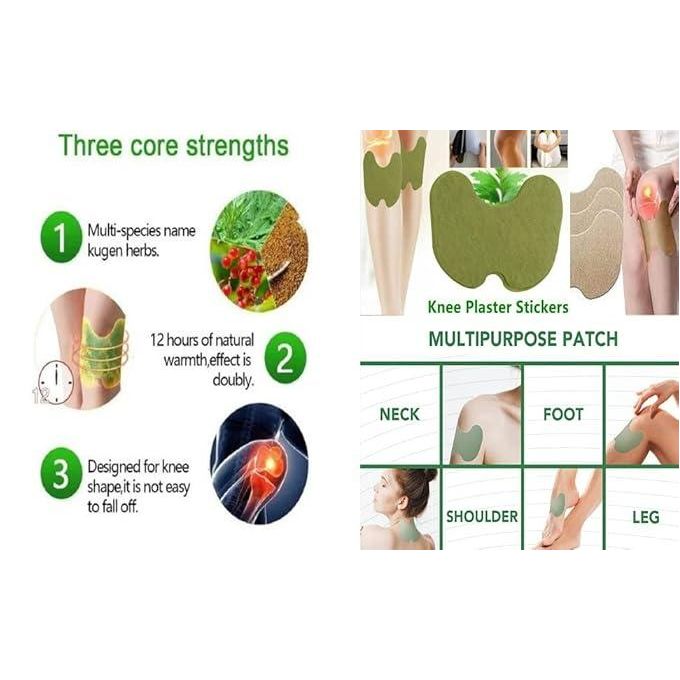 Natural Herbal 12PCS Knee Pain Relief Patch for Joint & Muscle Comfort