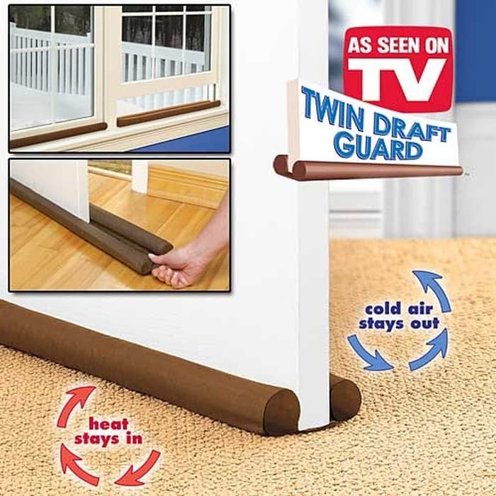 Twin Door Draft Stopper – Foam Seal for Cold Air, Dust & Insect Block
