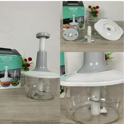 Manual Hand Push Chopper – 1.5L Multi-Functional Vegetable, Meat & Fruit Cutter | Grinder, Grater & Mincer (Random Color)