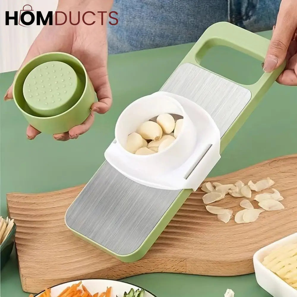 All-in-One Manual Vegetable Cutter – Slicer, Grater & Chopper in One Tool