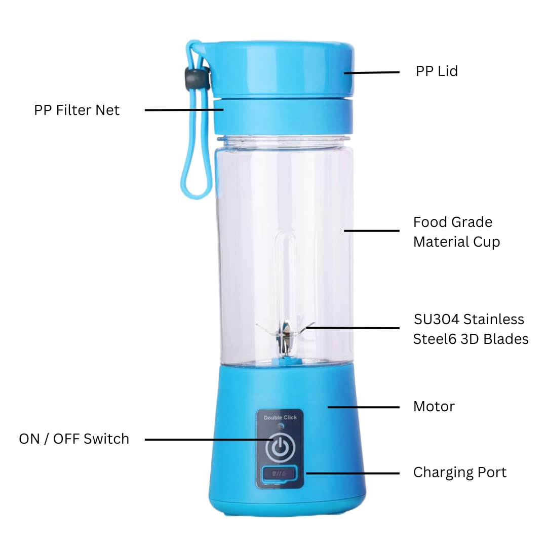 Portable USB Rechargeable Juicer Blender Cup for Travel & Outdoor Use