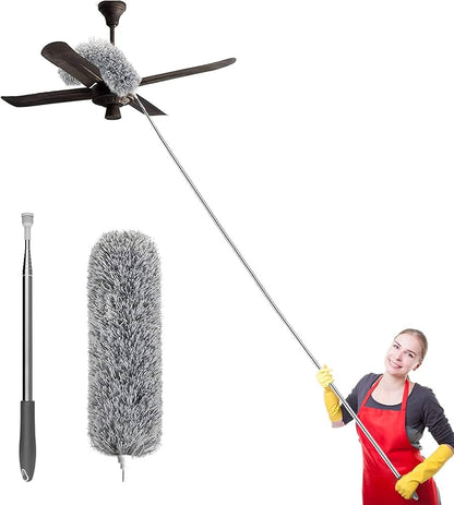 Extendable Microfiber Duster – Long Handle Fan & Ceiling Cleaner for Dust, Dirt & Stains