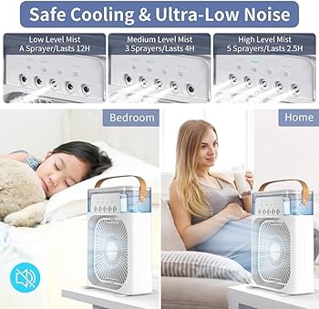 Portable Mini Air Cooler Fan with Evaporative Cooling Technology