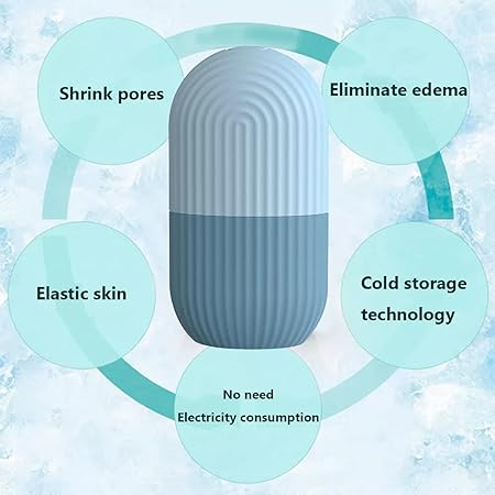 Ice Face Roller with Comfortable Grip for Skin Care & Facial Massage