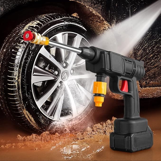 Automatic Cordless Car Wash Spray Gun – 48V High Pressure Lithium Battery Cleaner