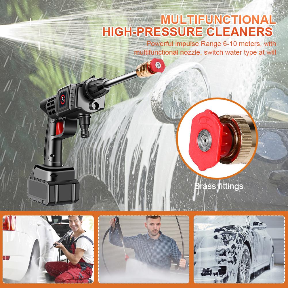 Automatic Cordless Car Wash Spray Gun – 48V High Pressure Lithium Battery Cleaner