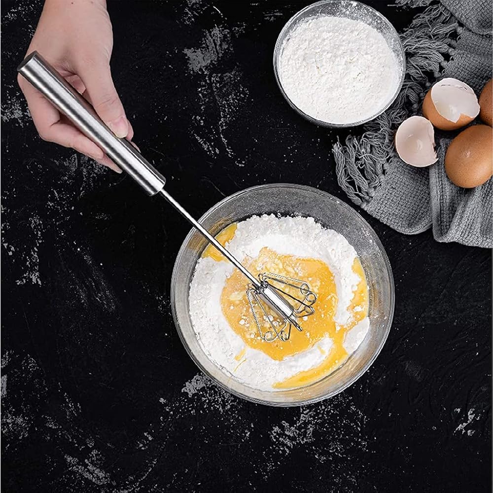 Hand Press Egg Beater – Semi-Automatic Manual Whisk & Cream Mixer