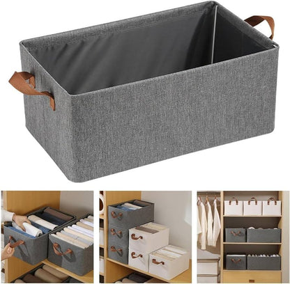 Foldable Wardrobe Storage Box – Clothes Organizer with 2 Side Handles