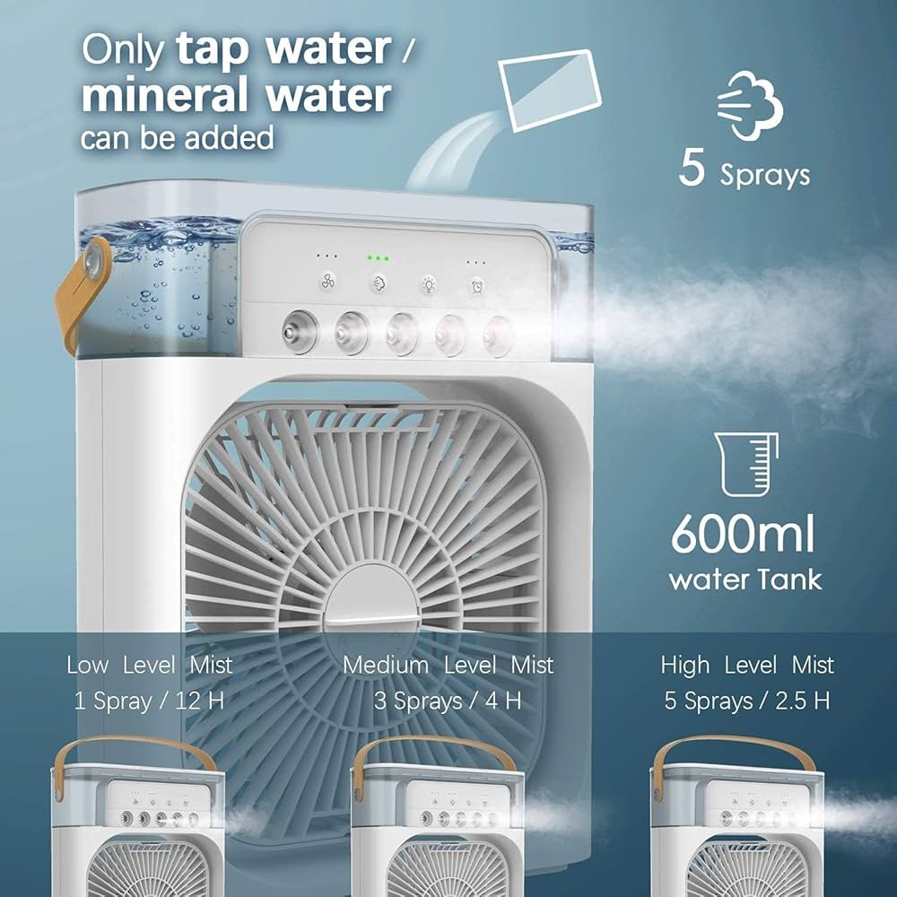 Portable Mini Air Cooler Fan with Evaporative Cooling Technology