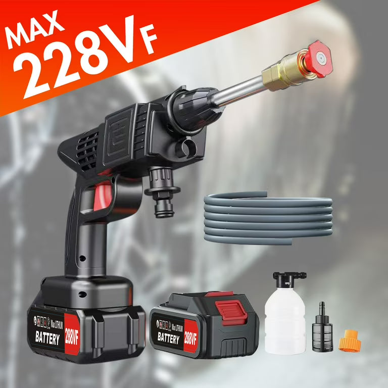 Automatic Cordless Car Wash Spray Gun – 48V High Pressure Lithium Battery Cleaner