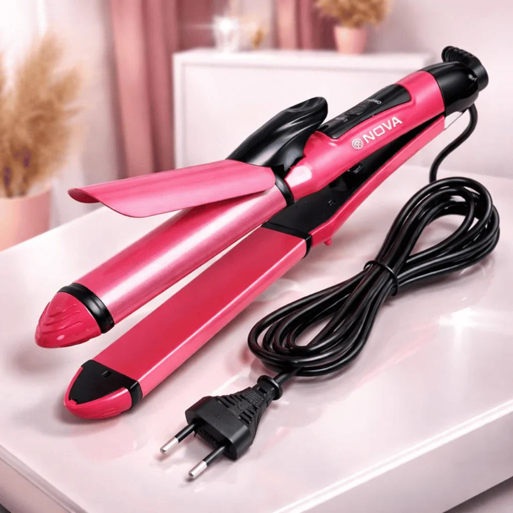 Nova Professional 2-in-1 Hair Straightener & Curler