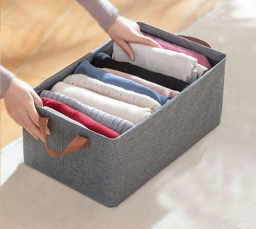 Foldable Wardrobe Storage Box – Clothes Organizer with 2 Side Handles