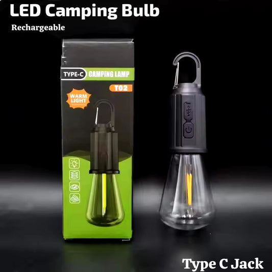 Rechargeable LED Camping Lantern – Portable Tent Light with Hook Clip