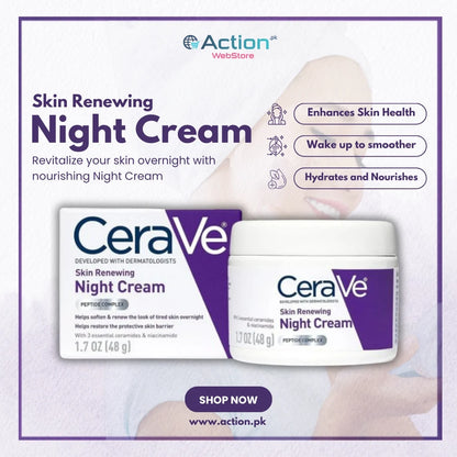 CeraVe 4-in-1 Skincare Kit – Night Cream, Sunblock, Cleanser & Serum for Radiant, Healthy Skin