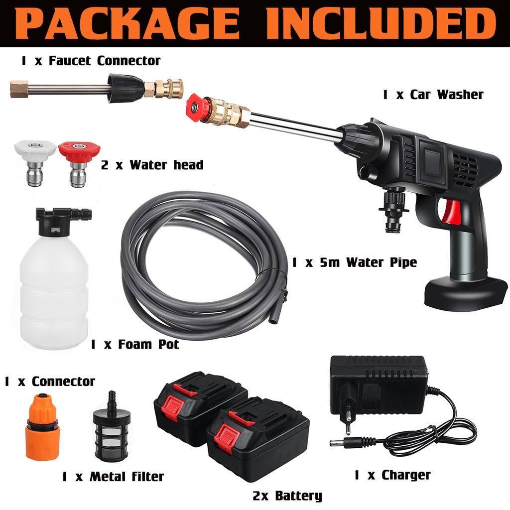 Automatic Cordless Car Wash Spray Gun – 48V High Pressure Lithium Battery Cleaner