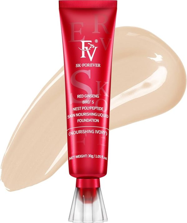 FV Waterproof Matte Foundation – Oil-Free, Medium Coverage, Long Lasting (30g, Ivory)