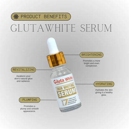 Gluta White Face Serum – Glutathione Brightening, Hydrating & Antioxidant Glow (30ml)