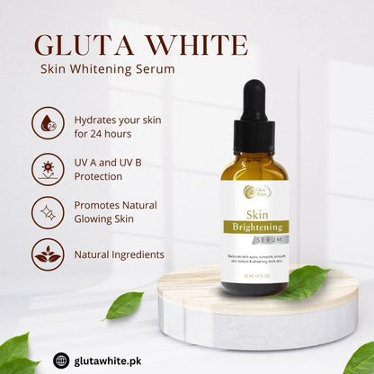 Gluta White Face Serum – Glutathione Brightening, Hydrating & Antioxidant Glow (30ml)