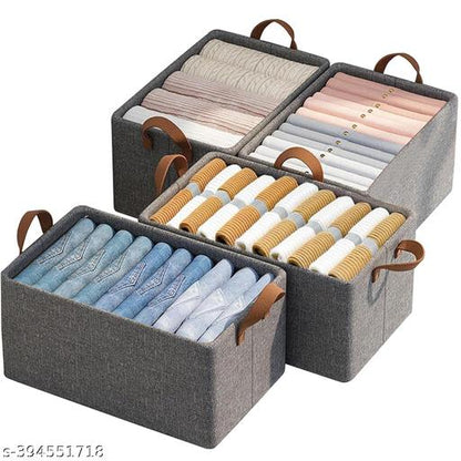Foldable Wardrobe Storage Box – Clothes Organizer with 2 Side Handles