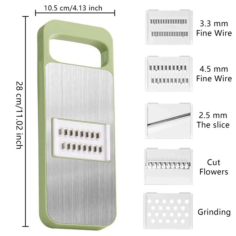 All-in-One Manual Vegetable Cutter – Slicer, Grater & Chopper in One Tool