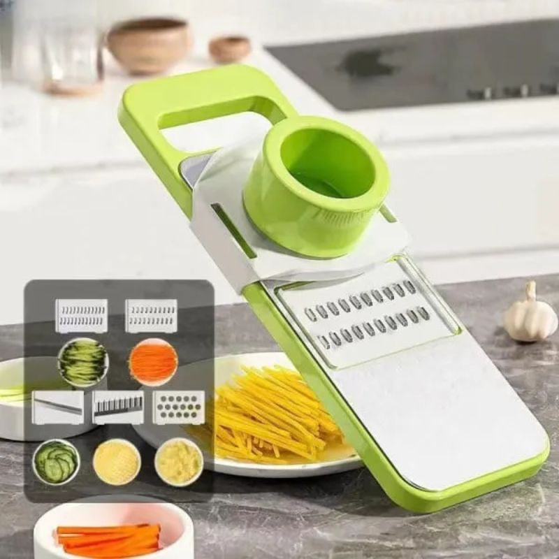 All-in-One Manual Vegetable Cutter – Slicer, Grater & Chopper in One Tool