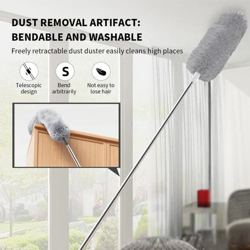 Extendable Microfiber Duster – Long Handle Fan & Ceiling Cleaner for Dust, Dirt & Stains