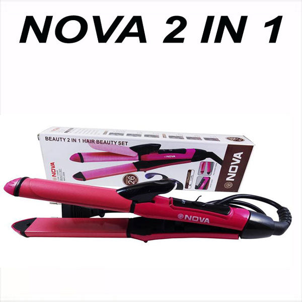 Nova Professional 2-in-1 Hair Straightener & Curler