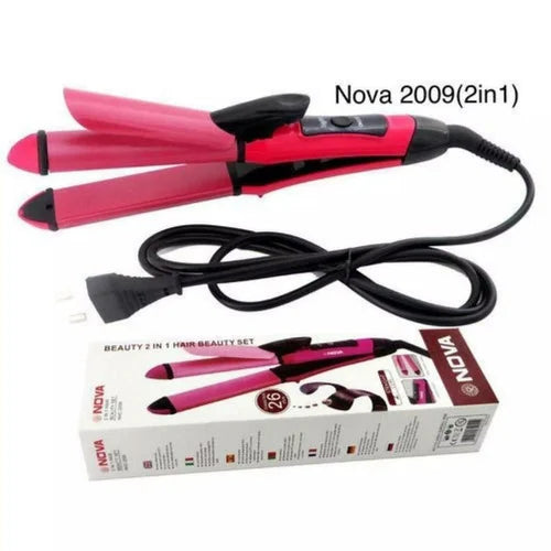 Nova Professional 2-in-1 Hair Straightener & Curler